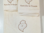 Conjunto de toalhas coração